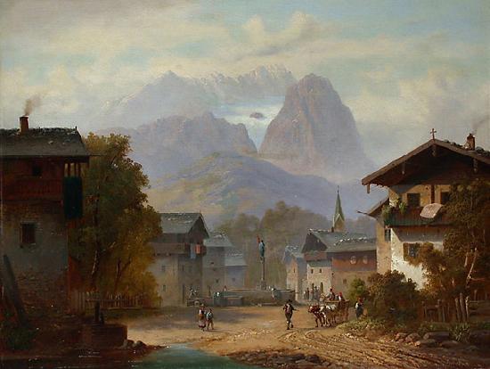 Anton Doll Ansicht von Garmisch oil painting picture